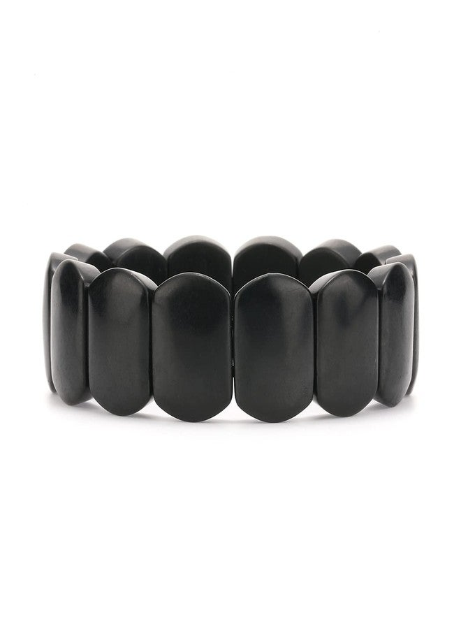 SZFMSWE shungite stones raw shungite bracelet (Inner diameter length 2.3Inches) - Image 3